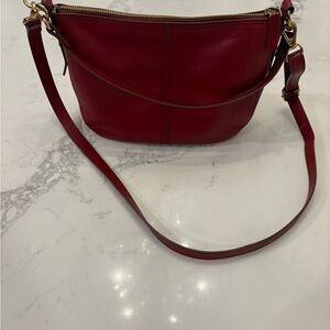 Fossil Deep Red Crossbody Bag
